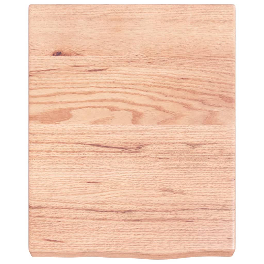 Vidaxx Waschtischplatte 40x50x (2-6) cm, behandeltes Massivholz hellbraun