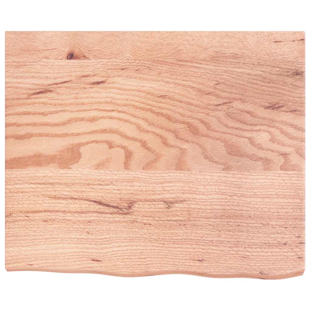 Vidaxx Waschtischplatte 60x50x (2-4) cm behandeltes Massivholz hellbraun