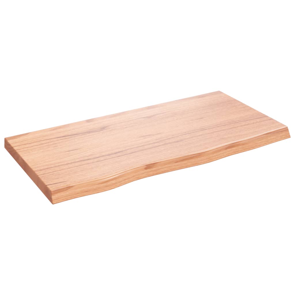 VidaXL Waschtischplatte 80x40x (2-4) cm, behandeltes Massivholz hellbraun