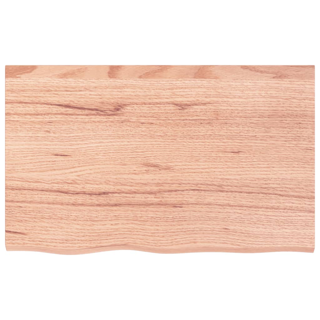 Vidaxx Waschtischplatte 80x50x (2-4) cm behandeltes Massivholz hellbraun