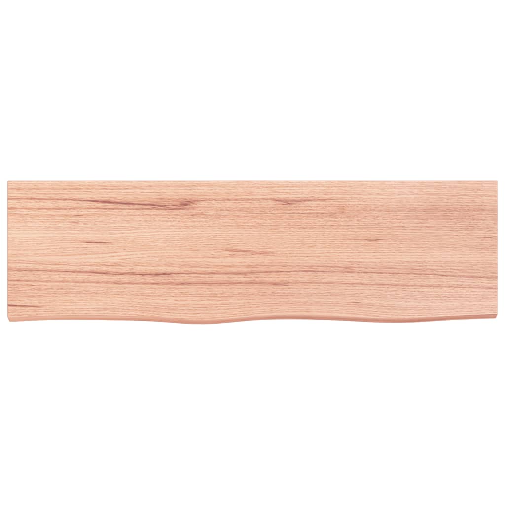 Vidaxx Waschtischplatte 100x30x (2-6) cm behandeltes Massivholz hellbraun