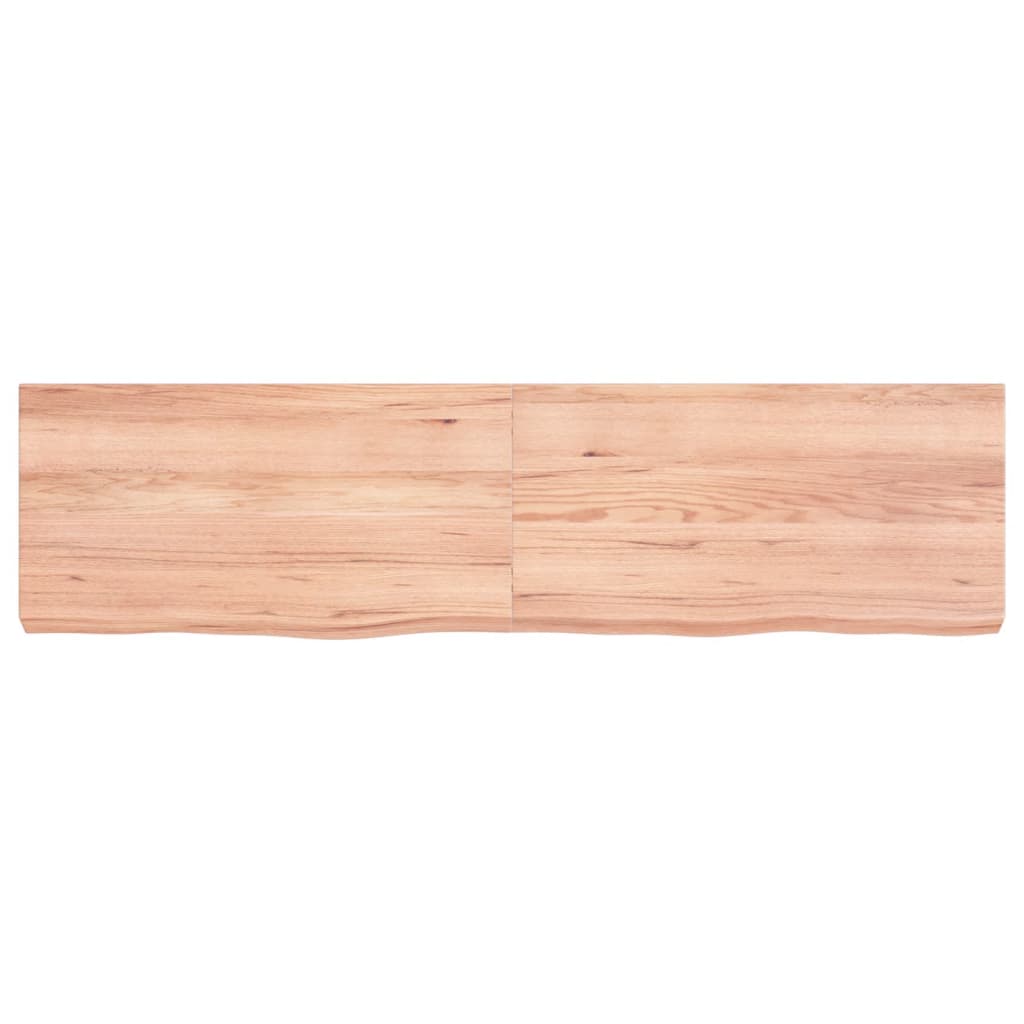 Vidaxx Waschtischplatte 120x30x (2-6) cm, behandeltes Massivholz hellbraun