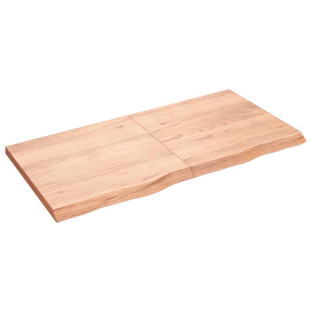 Vidaxx Waschtischplatte 120x60x (2-4) cm behandeltes Massivholz hellbraun