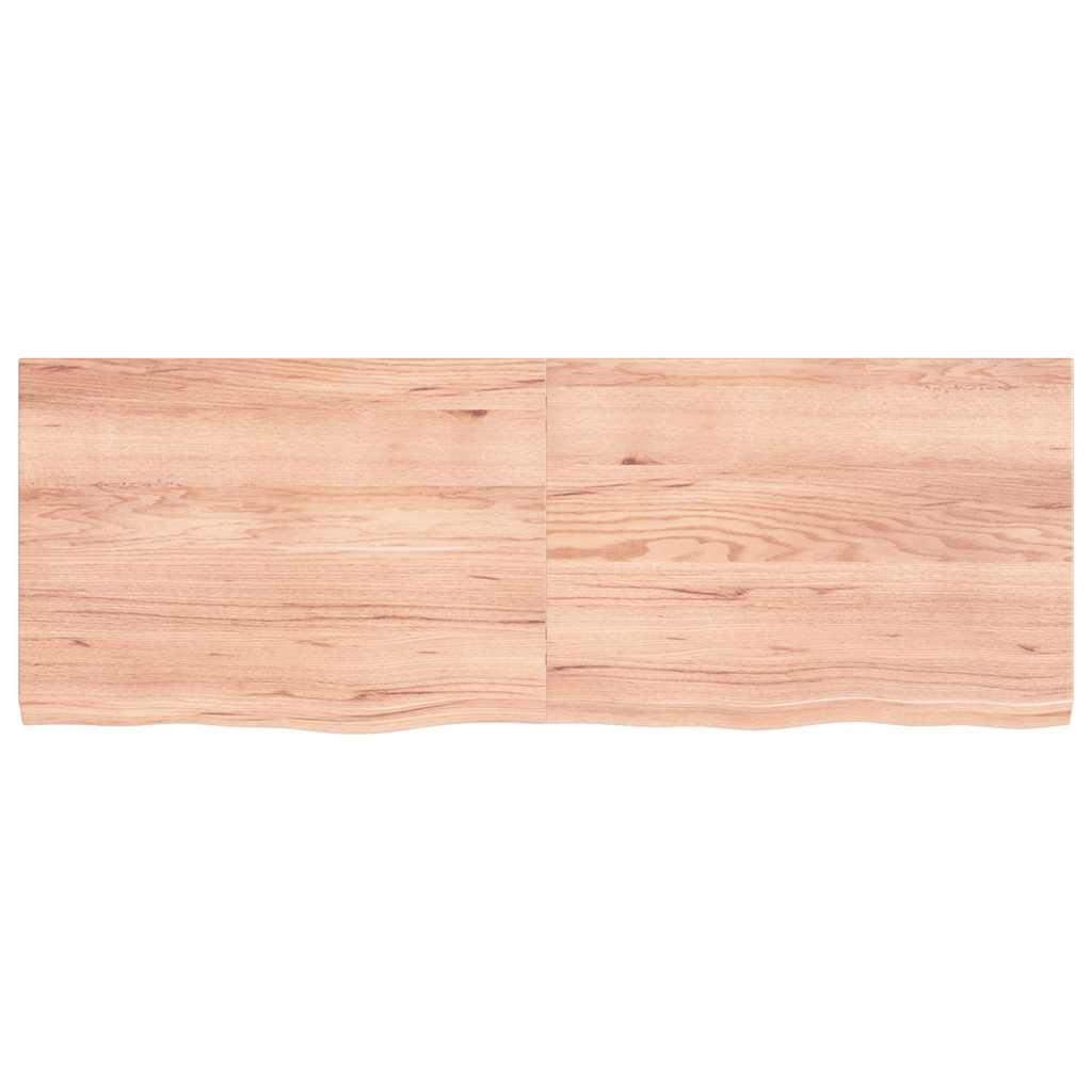 Vidaxx Waschtischplatte 140x50x (2-4) cm behandeltes Massivholz hellbraun