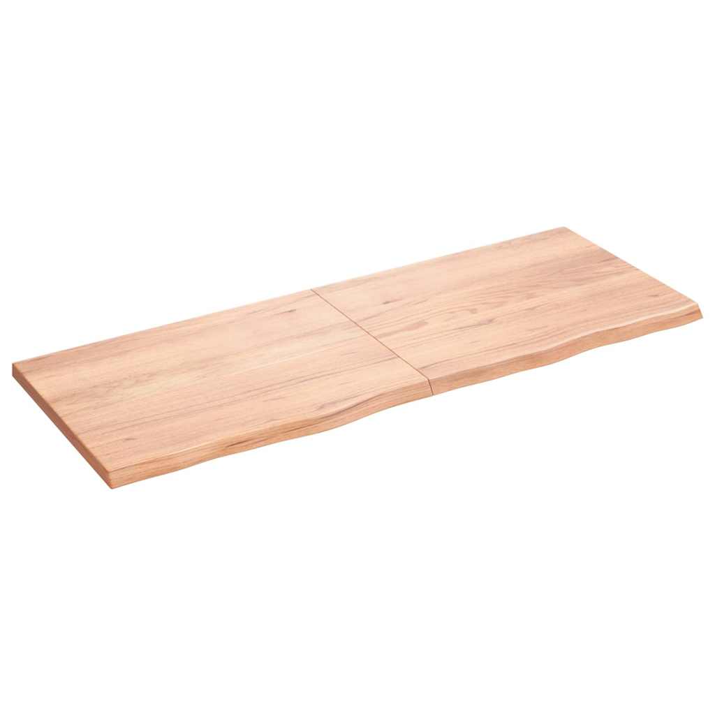 Vidaxx Waschtischplatte 160x60x (2-4) cm, behandeltes Massivholz hellbraun