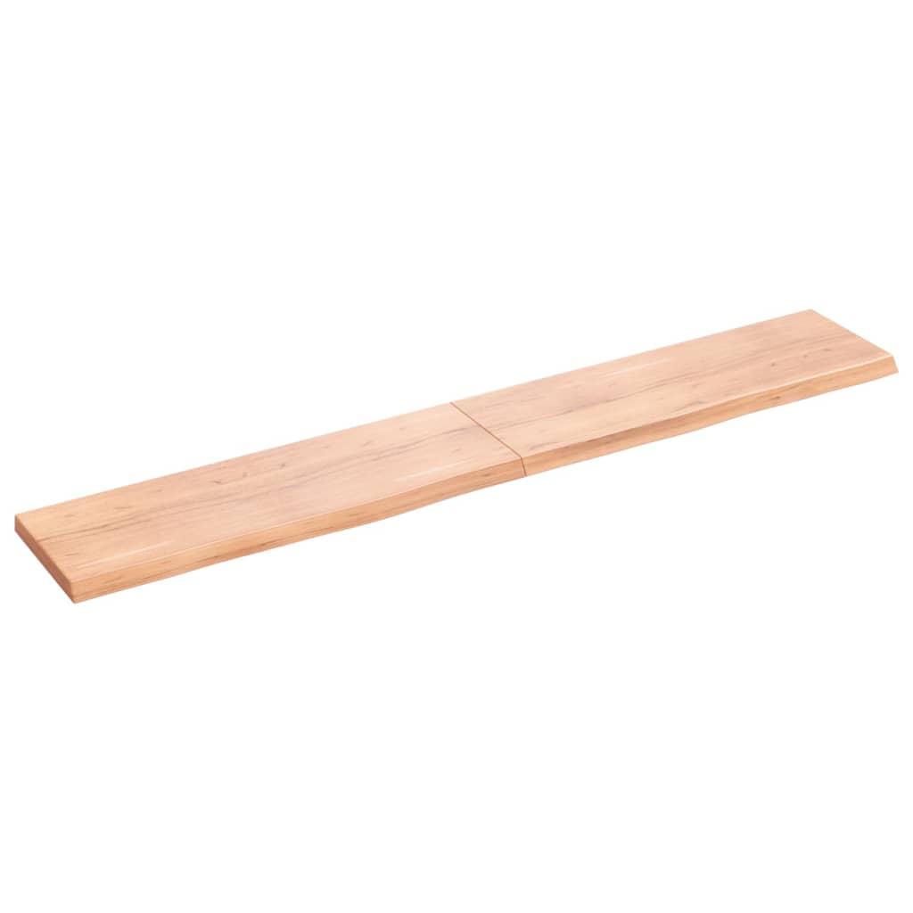 Vidaxx Waschtischplatte 180x30x (2-4) cm, behandeltes Massivholz hellbraun