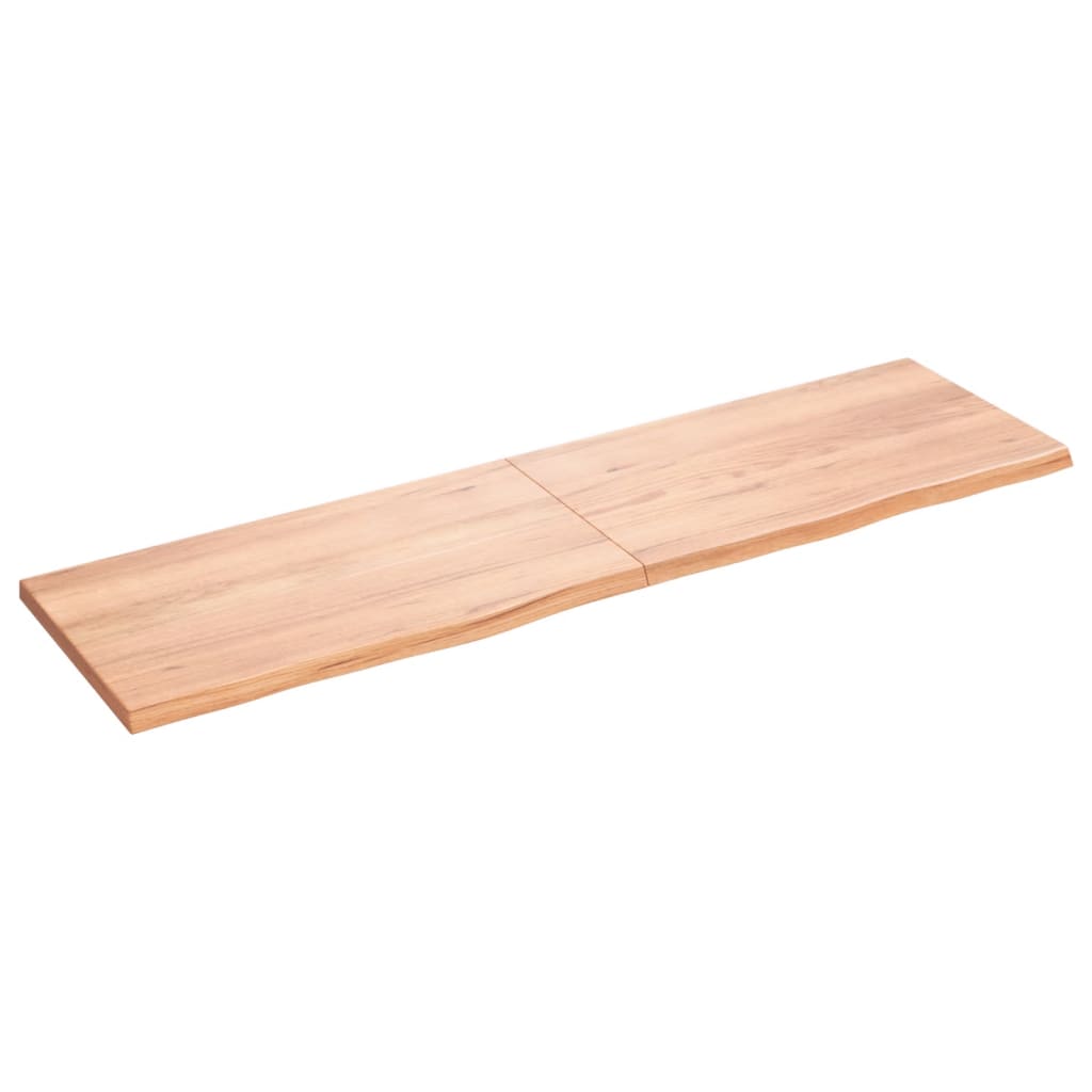 Vidaxx Waschtischplatte 180x50x (2-4) cm, behandeltes Massivholz hellbraun