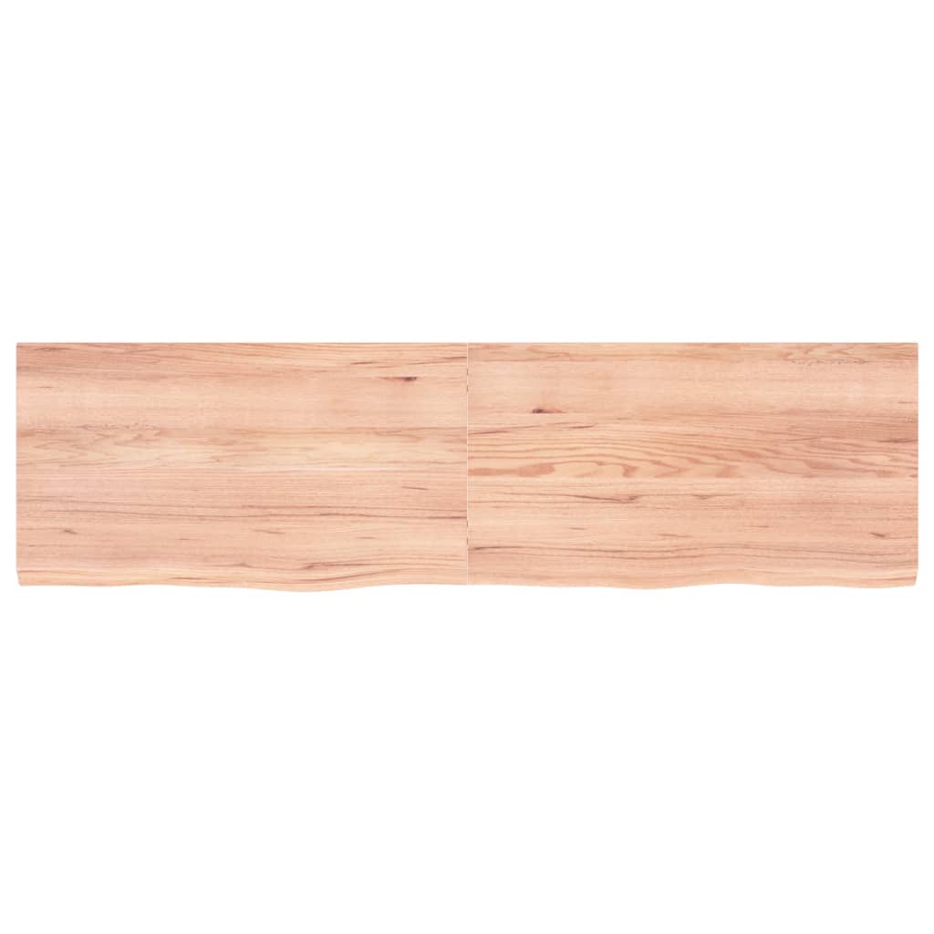 Vidaxx Waschtischplatte 180x50x (2-4) cm, behandeltes Massivholz hellbraun