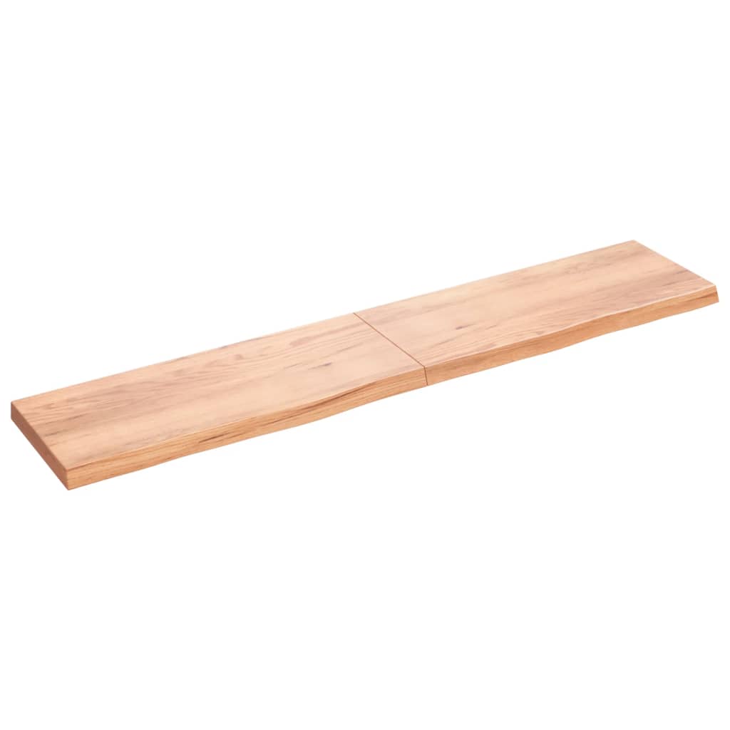 Vidaxx Waschtischplatte 200x40x (2-6) cm behandeltes Massivholz hellbraun
