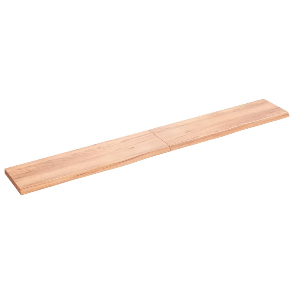 Vidaxx Waschtischplatte 220x30x (2-4) cm, behandeltes Massivholz hellbraun