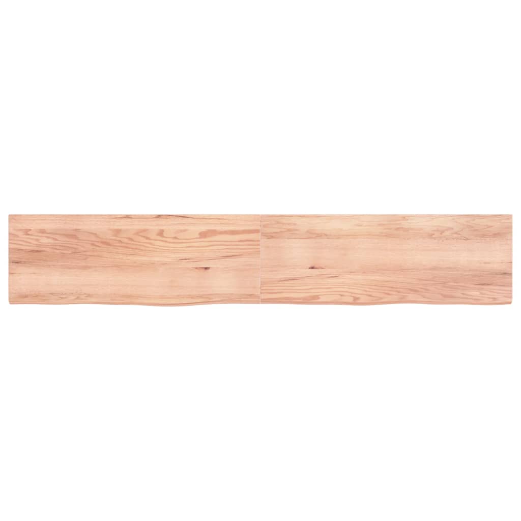 Vidaxx Waschtischplatte 220x40x (2-4) cm, behandeltes Massivholz hellbraun