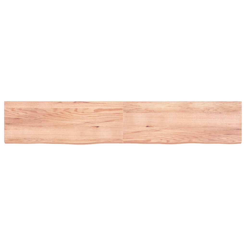 Vidaxx Waschtischplatte 220x40x (2-6) cm, behandeltes Massivholz hellbraun