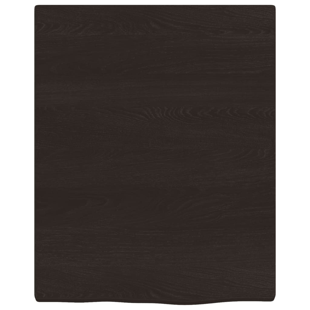 VidaXL Waschtischplatte 40x50x2 cm, behandeltes Massivholz dunkelbraun