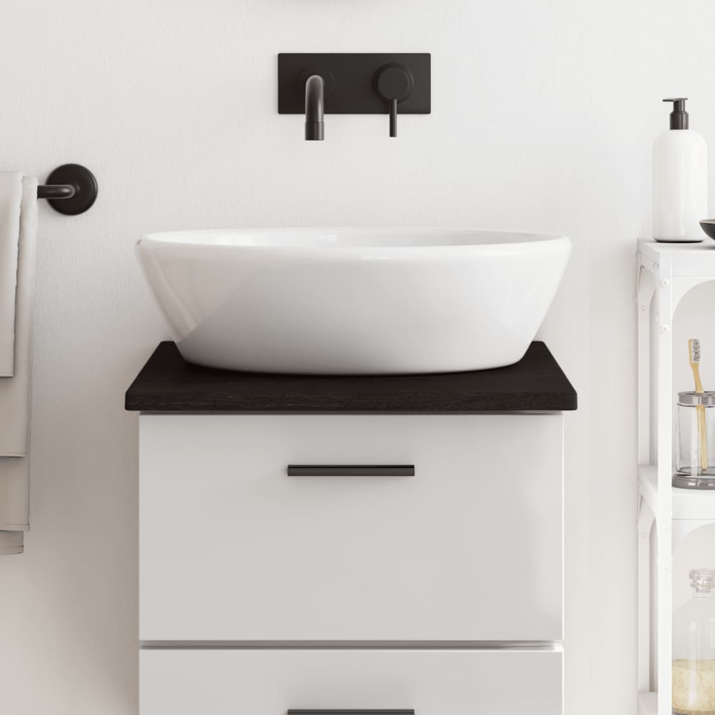 VidaXL Waschtischplatte 40x50x2 cm, behandeltes Massivholz dunkelbraun