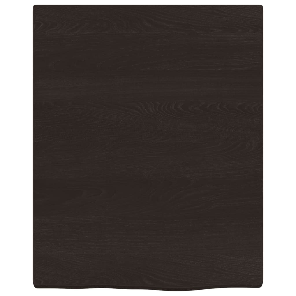 Vidaxx Waschtischplatte 40x50x (2-4) cm behandeltes Massivholz dunkelbraun