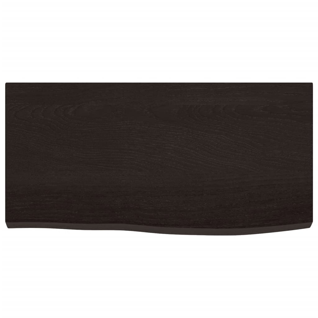Vidaxx Waschtischplatte 60x30x (2-4) cm behandeltes Massivholz dunkelbraun