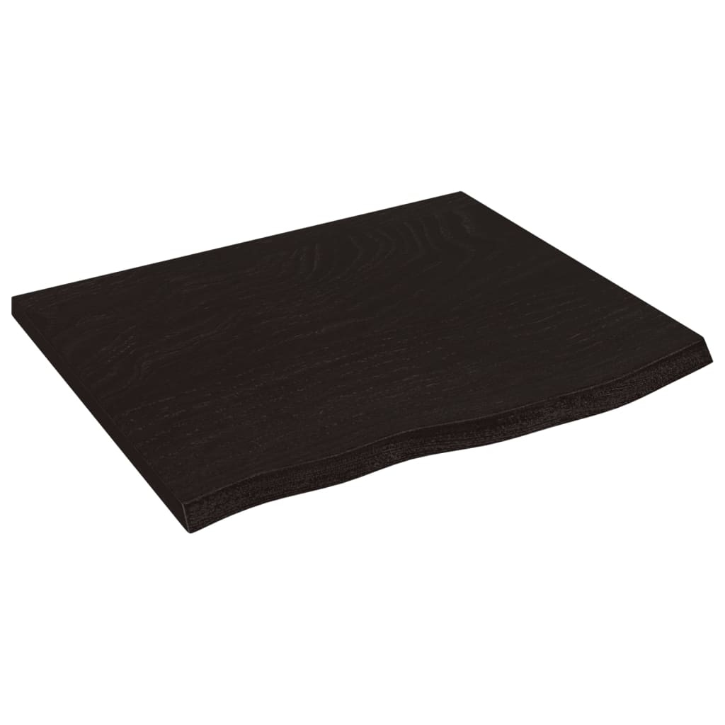 Vidaxx Waschtischplatte 60x50x2 cm, behandeltes Massivholz dunkelbraun