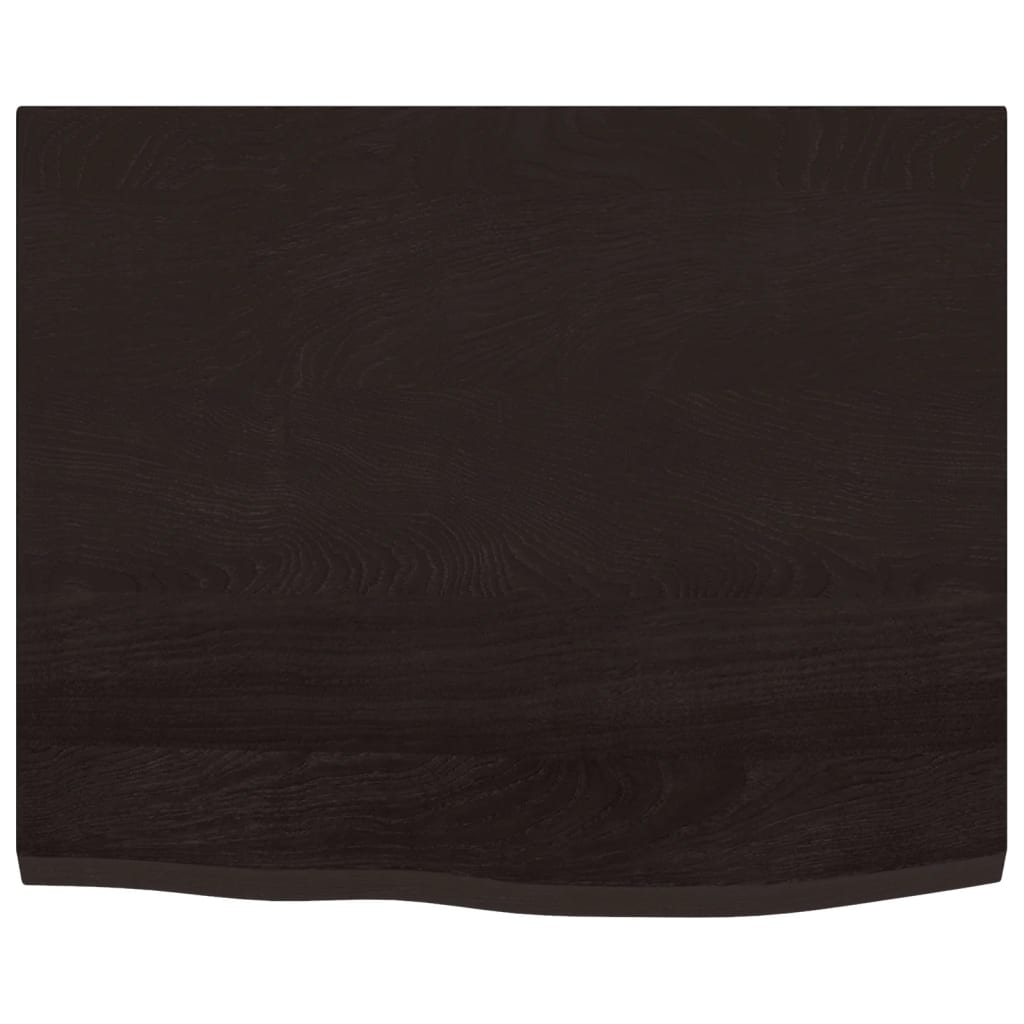 Vidaxx Waschtischplatte 60x50x (2-6) cm behandeltes Massivholz dunkelbraun