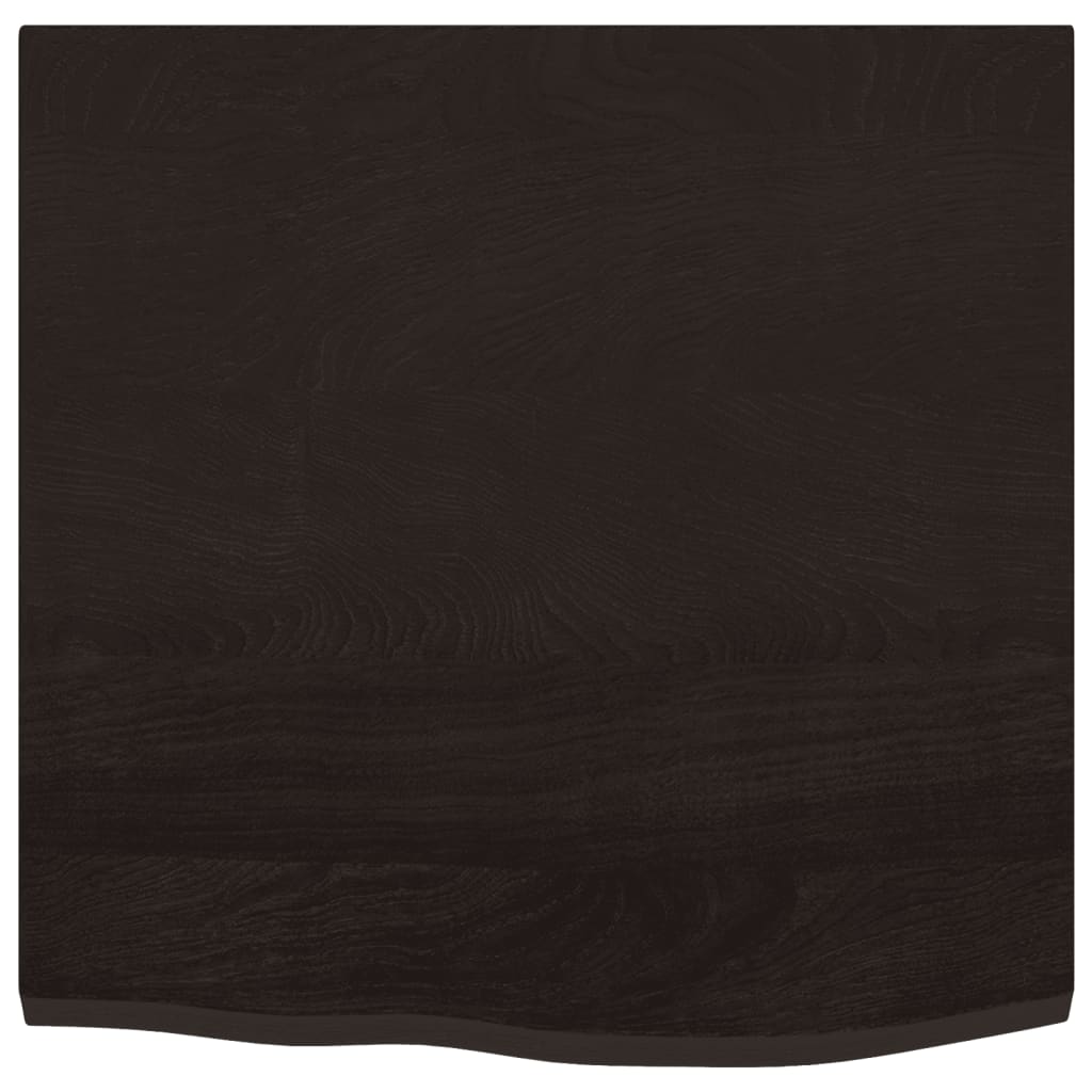Vidaxx Waschtischplatte 60x60x2 cm, behandeltes Massivholz dunkelbraun