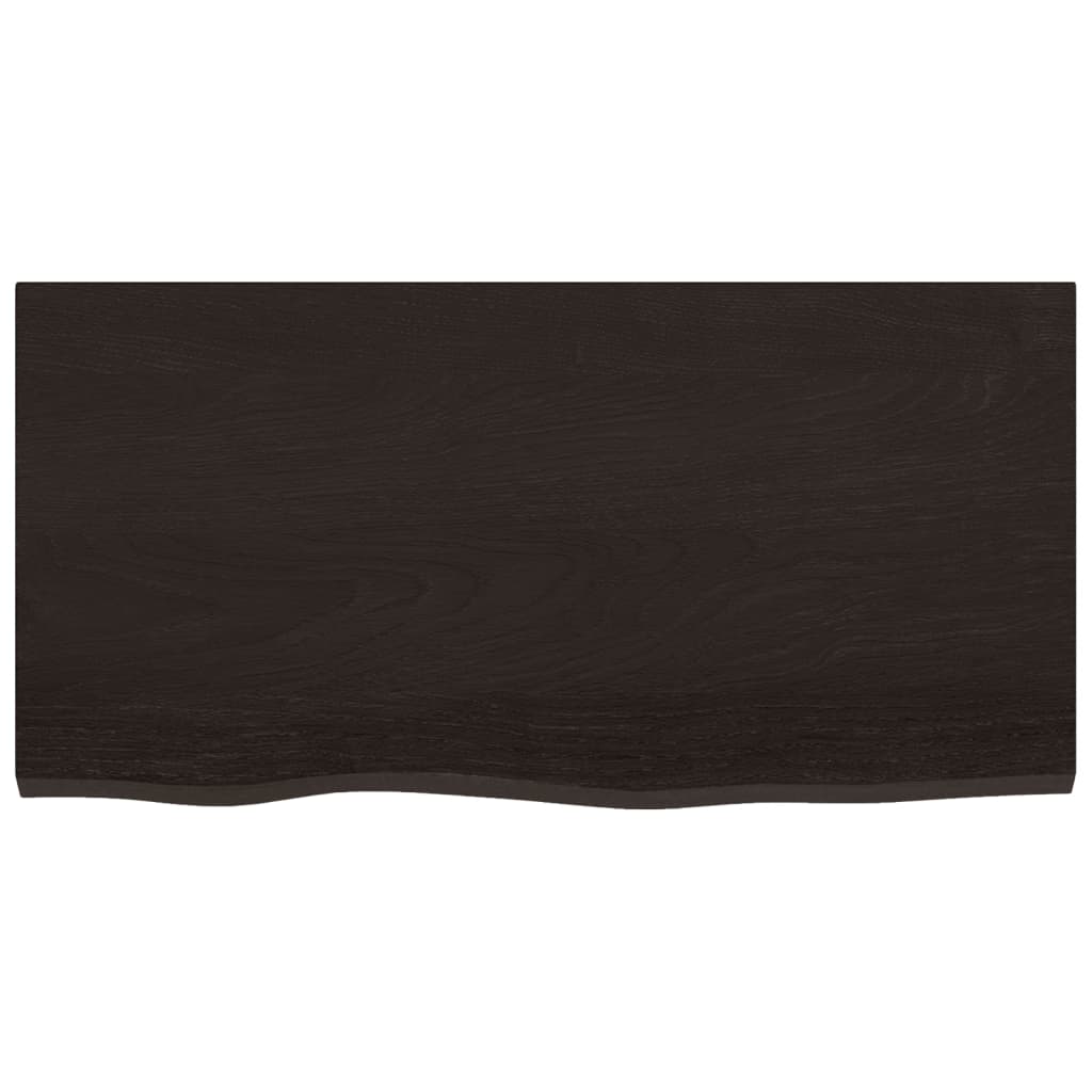 Vidaxx Waschtischplatte 80x40x (2-4) cm behandeltes Massivholz dunkelbraun