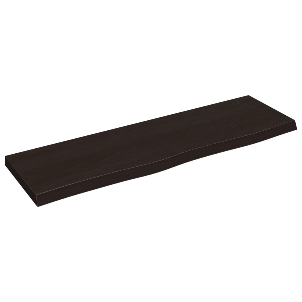 Vidaxx Waschtischplatte 100x30x (2-4) cm behandeltes Massivholz dunkelbraun