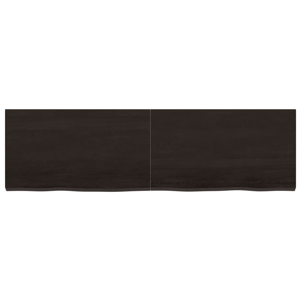 Vidaxx Waschtischplatte 140x40x (2-4) cm behandeltes Massivholz dunkelbraun