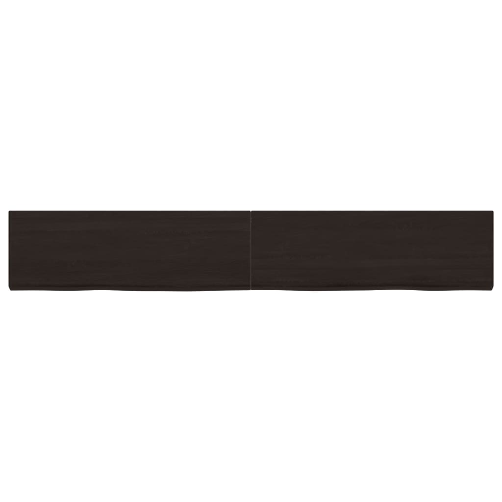 Vidaxx Waschtischplatte 180x30x (2-4) cm behandeltes Massivholz dunkelbraun