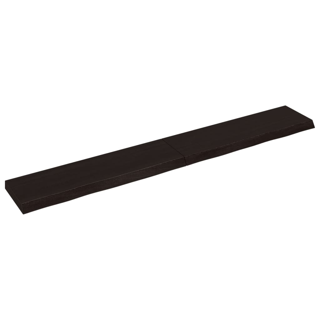 Vidaxx Waschtischplatte 200x30x (2-6) cm behandeltes Massivholz dunkelbraun