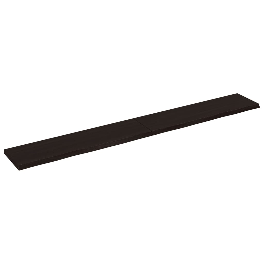 VidaXL Waschtischplatte 220x30x (2-4) cm, behandeltes Massivholz dunkelbraun