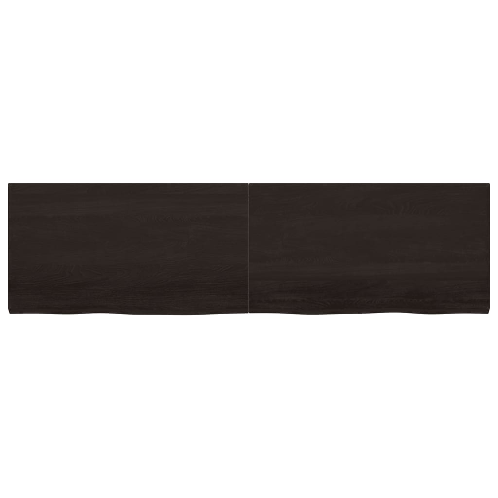 Vidaxx Waschtischplatte 220x60x (2-4) cm behandeltes Massivholz dunkelbraun