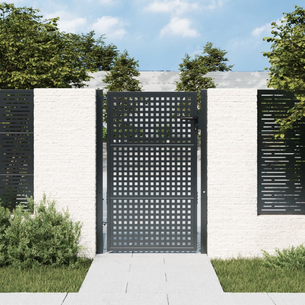 VidaXL Tor 105x200 cm Stahl Anthrazit