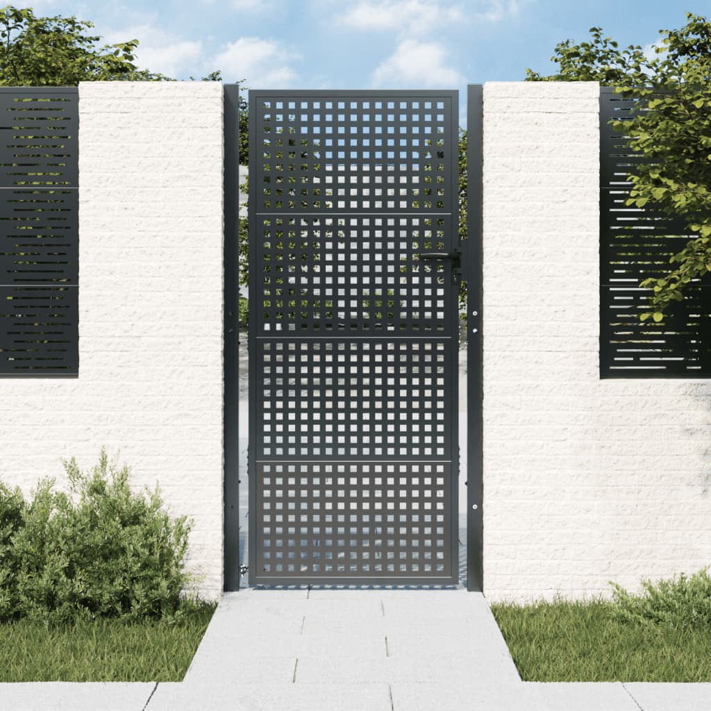 VidaXL Tor 105x225 cm Stahl Anthrazit