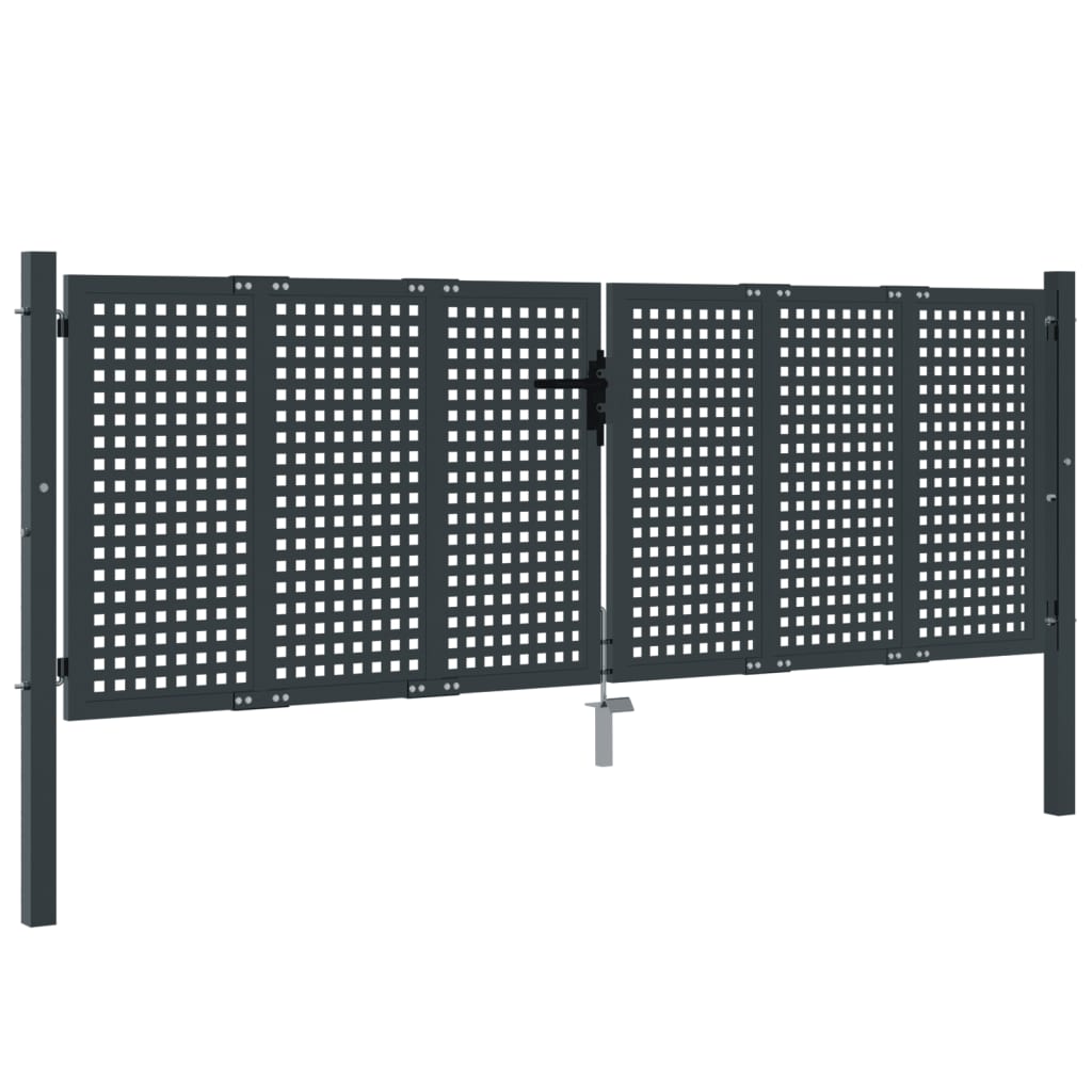 VidaXL Tor 300x150 cm Stahl Anthrazit