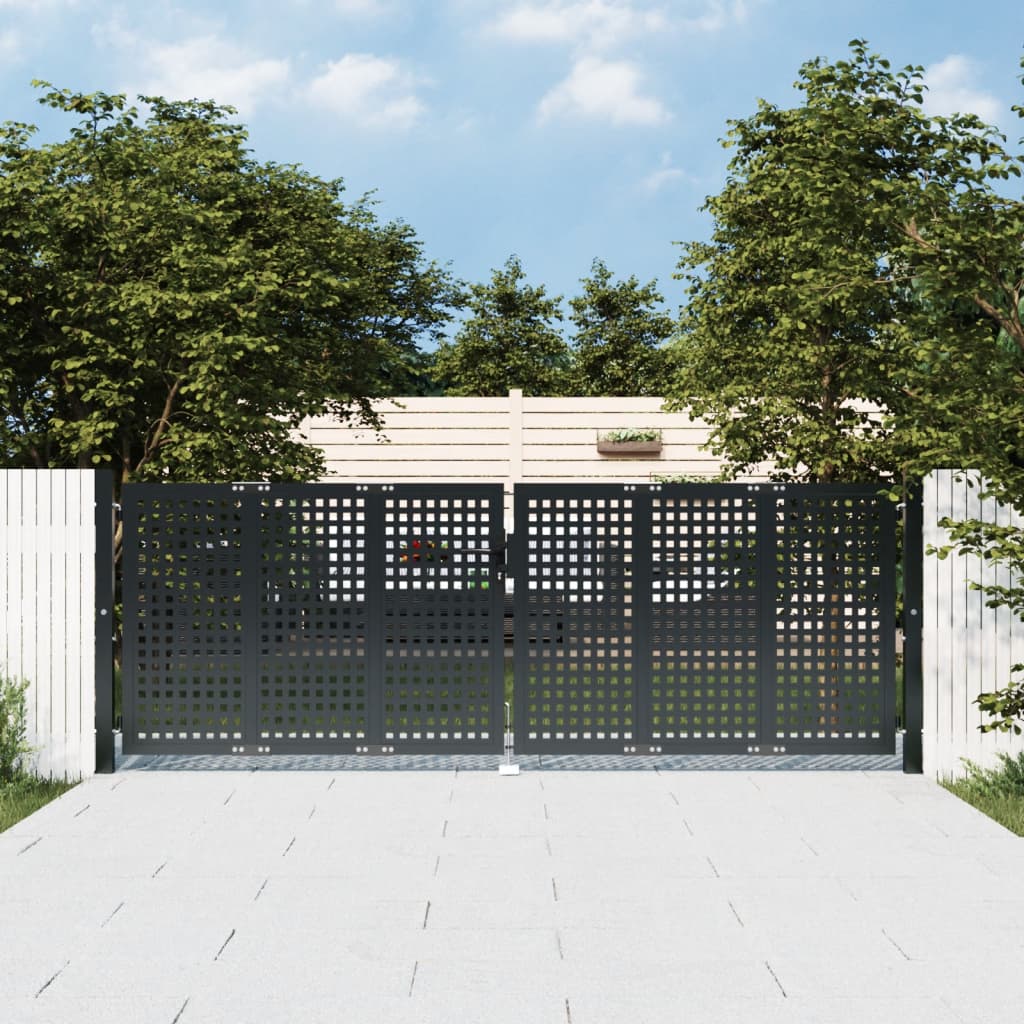VidaXL Tor 300x150 cm Stahl Anthrazit