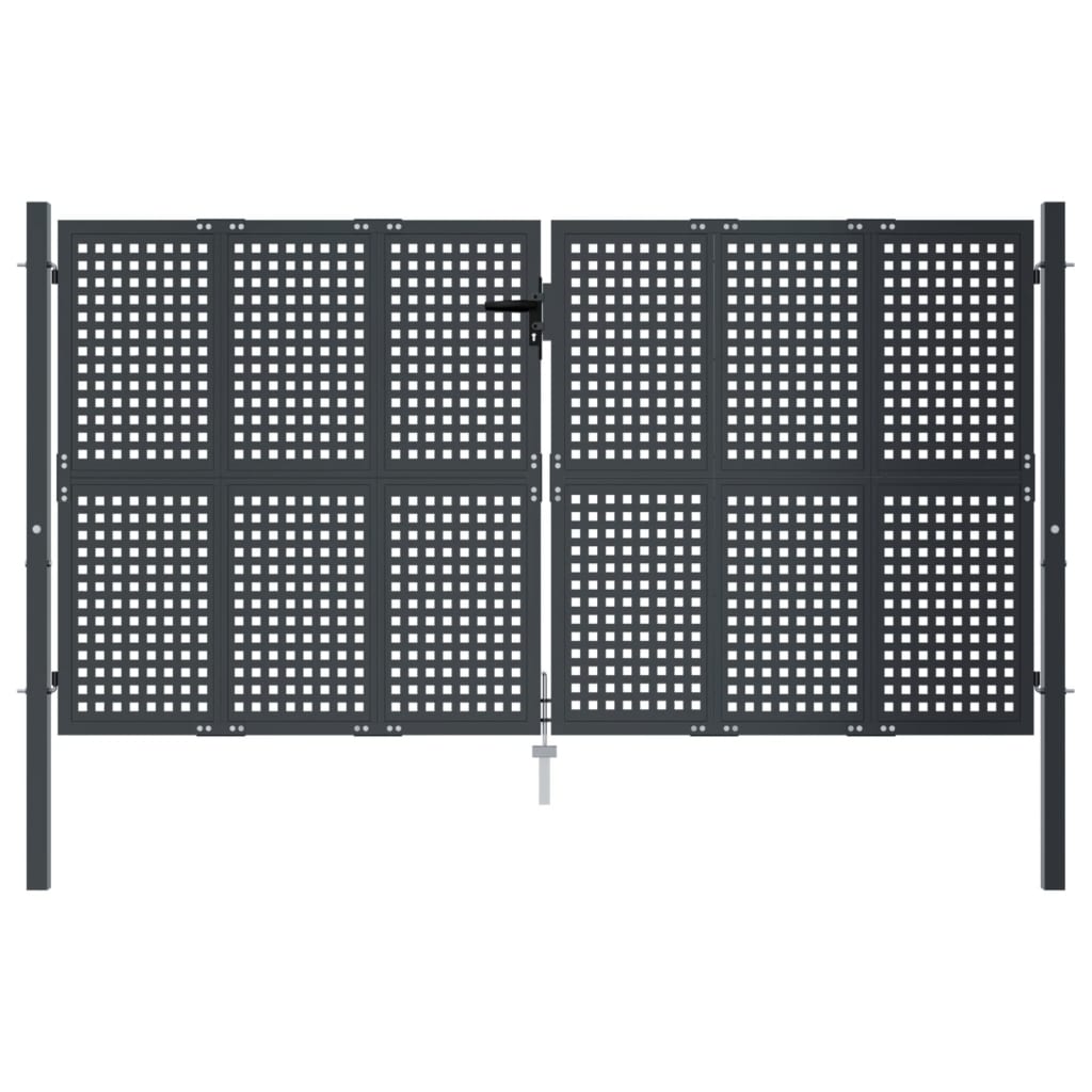 VidaXL Tor 300x150 cm Stahl Anthrazit