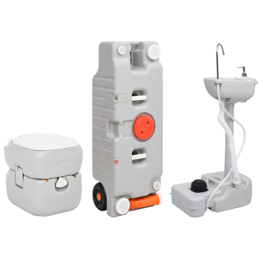 VidaXL Campingtoilette und Waschbecken mit Wassertank