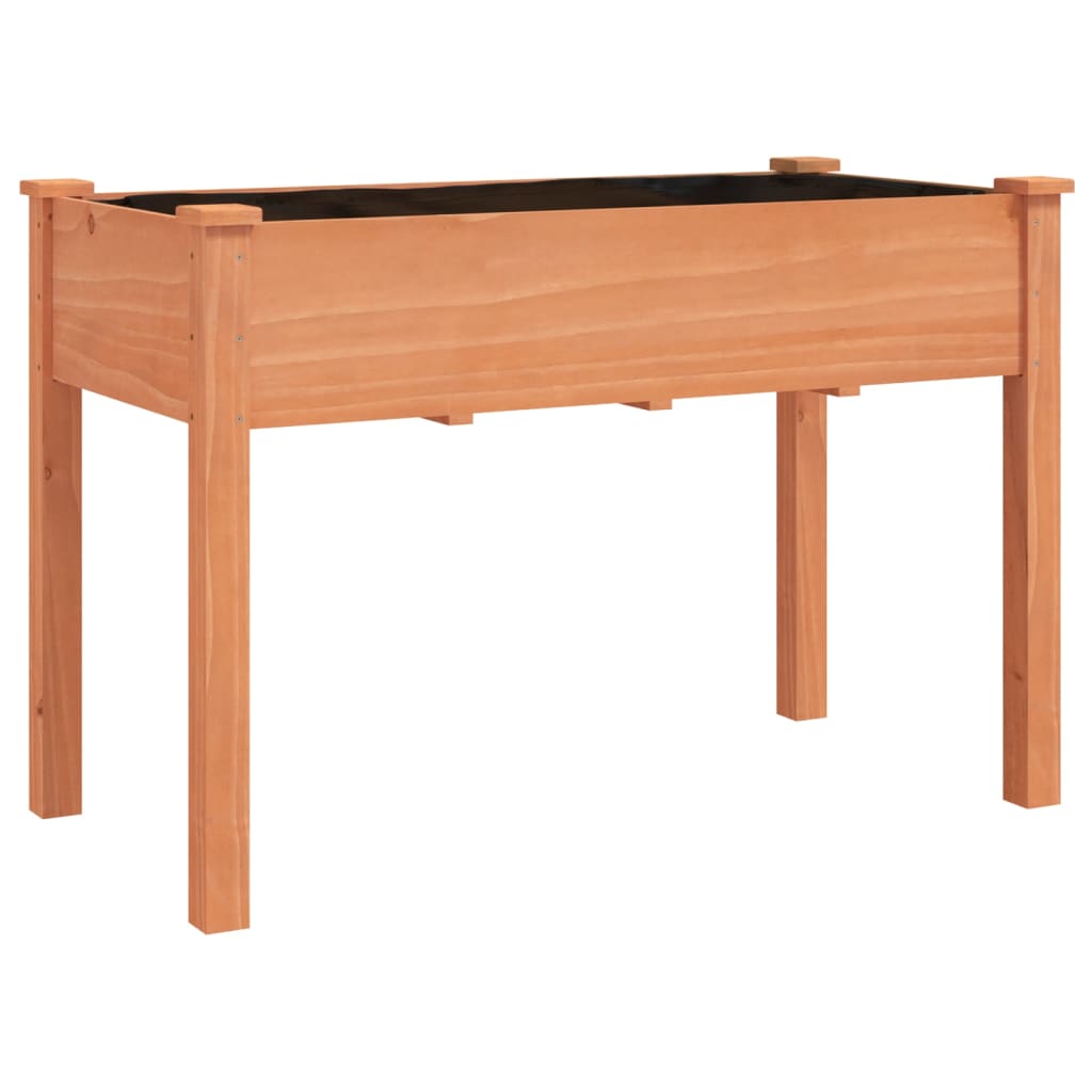 Vidaxl plantenbak op wieltjes 118x59x80 cm massief vurenhout bruin