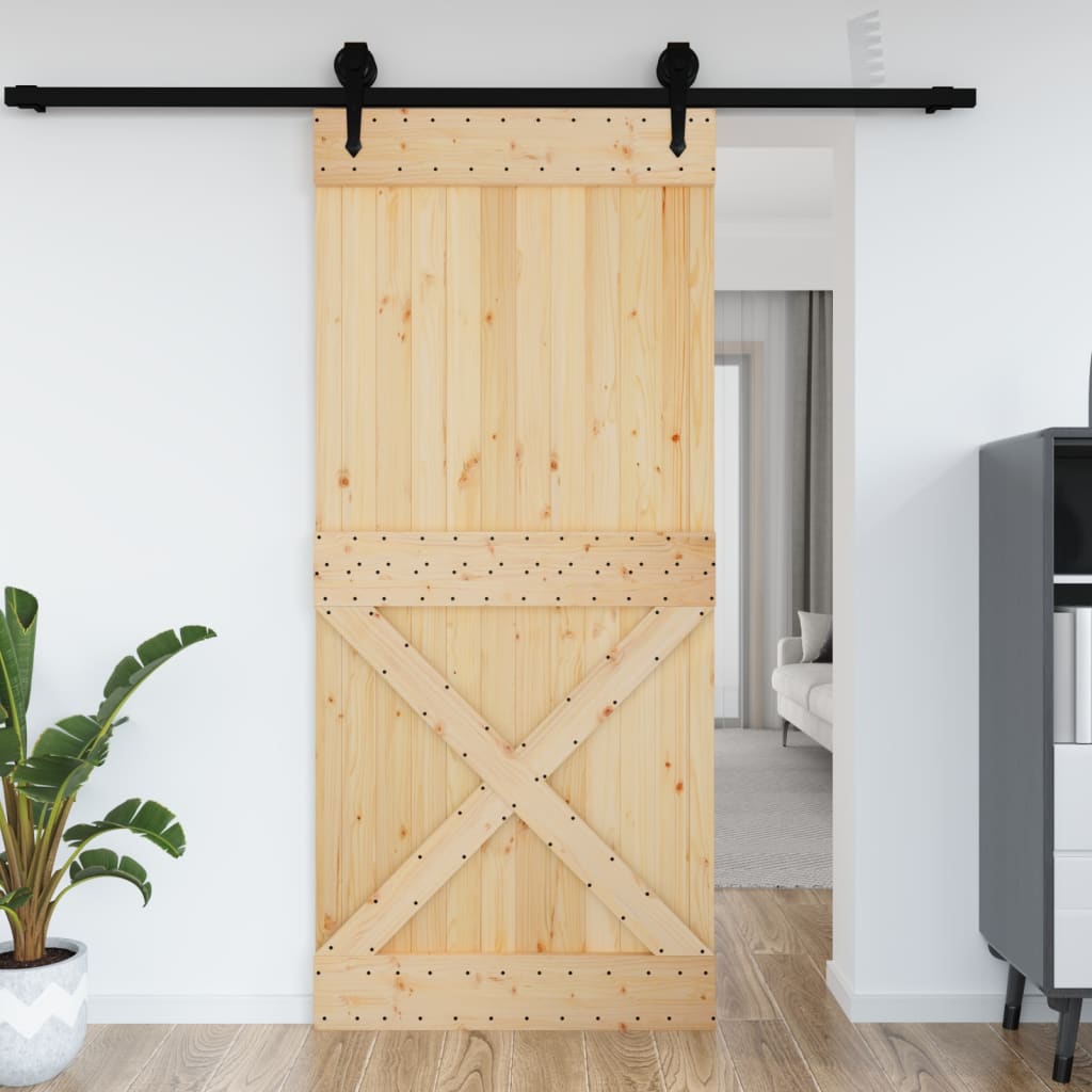 Vidaxx Tür Narvik 100x210 cm massives Kiefernholz