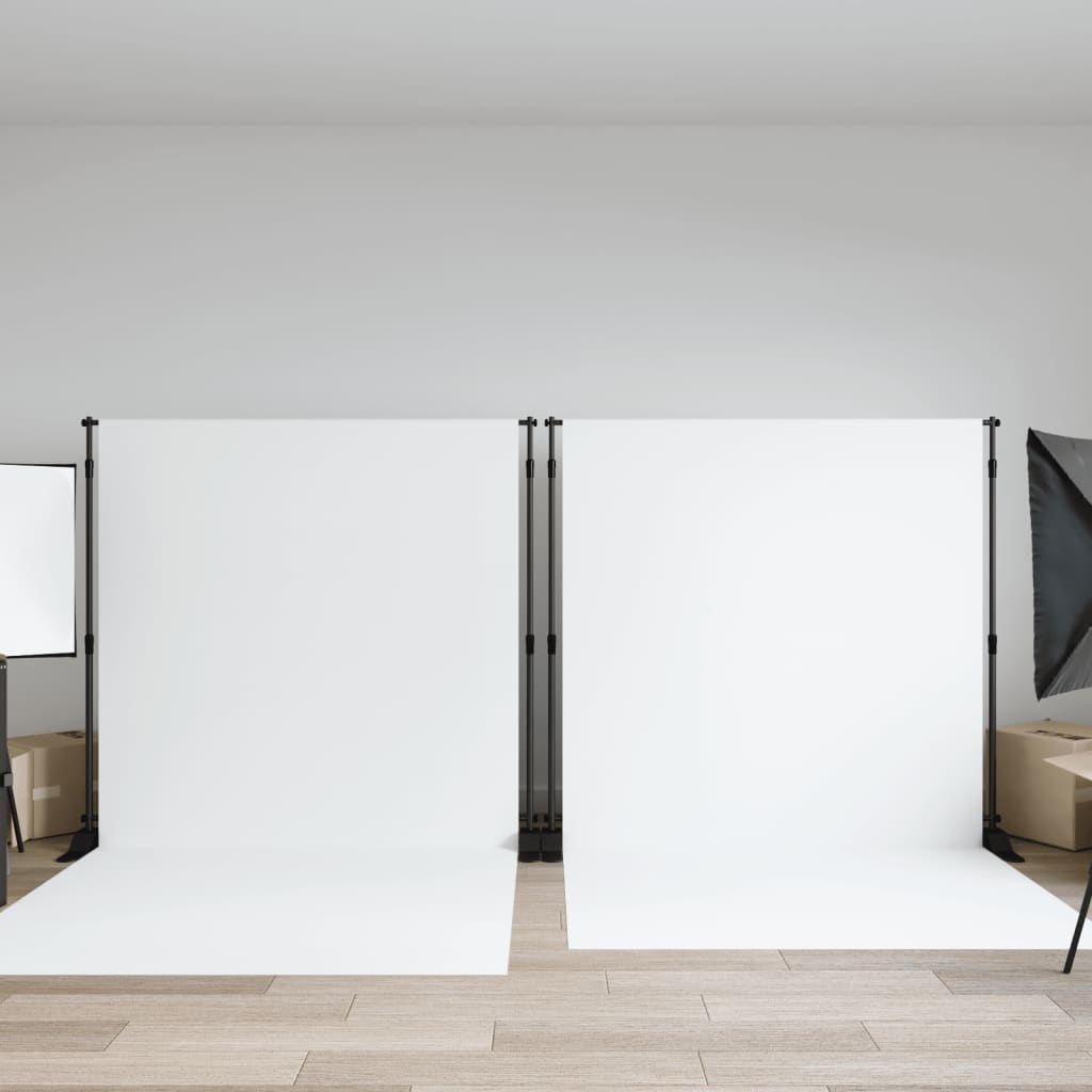 VidaXL Hintergrundständer 2 Stück 254x243 cm Stahl schwarz