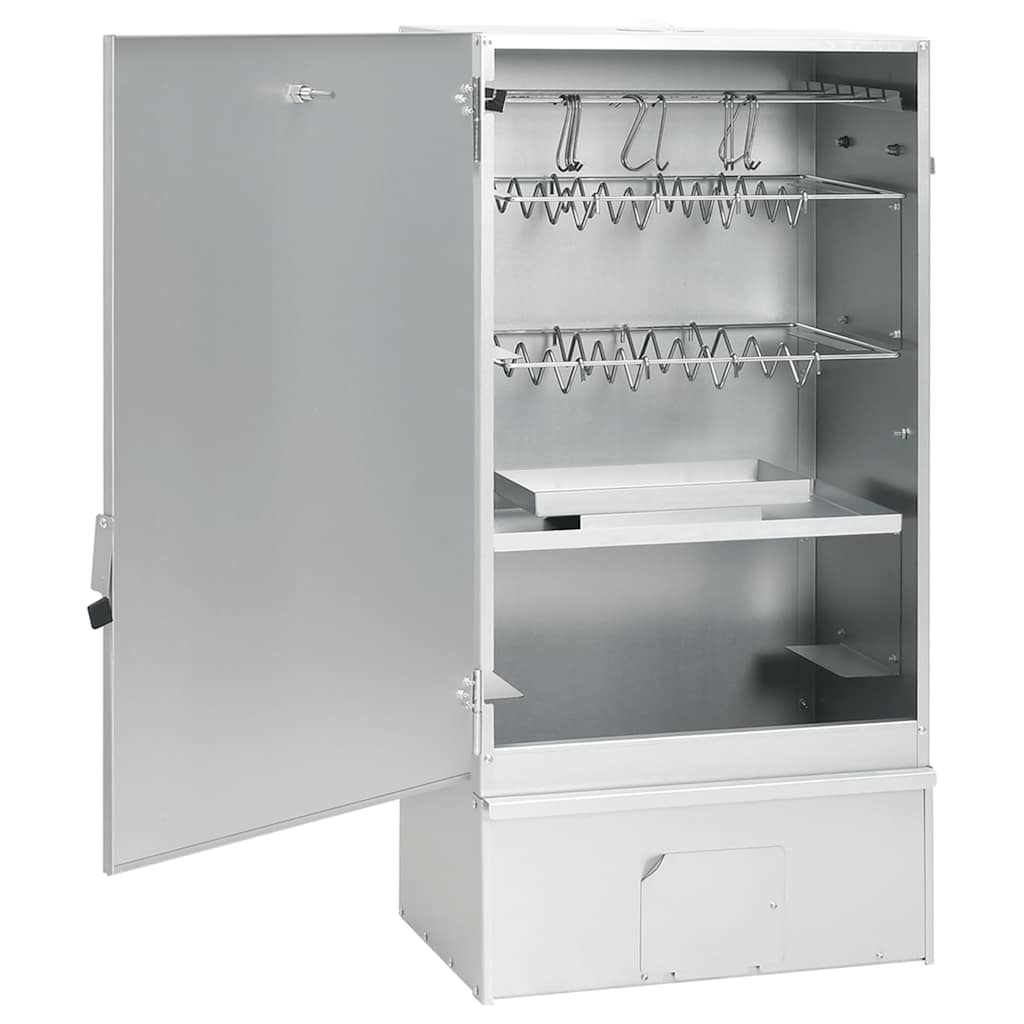 VidaXL BBQ Smoker mit Tisch aus verzinktem Stahl