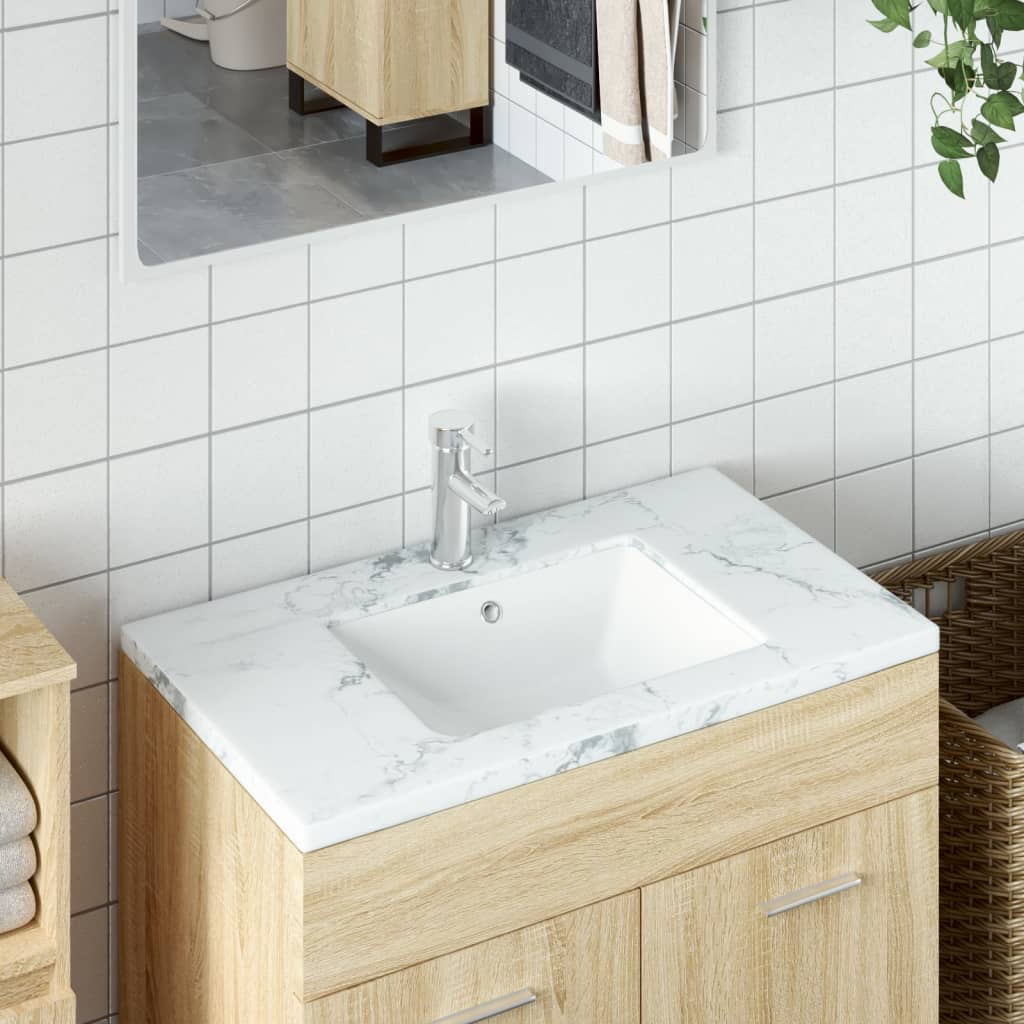Vidaxx Rechteckwaschtisch 41,5x26x18,5 cm Keramik weiß