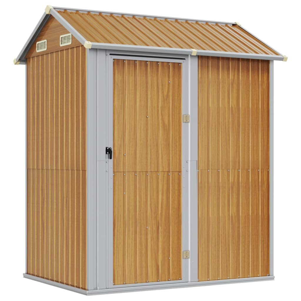 VidaXL Gartenhaus 192x152,5x237 cm verzinkter Stahl hellbraun
