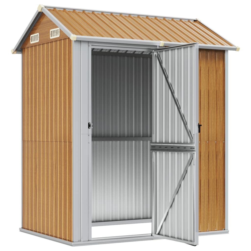 VidaXL Gartenhaus 192x152,5x237 cm verzinkter Stahl hellbraun