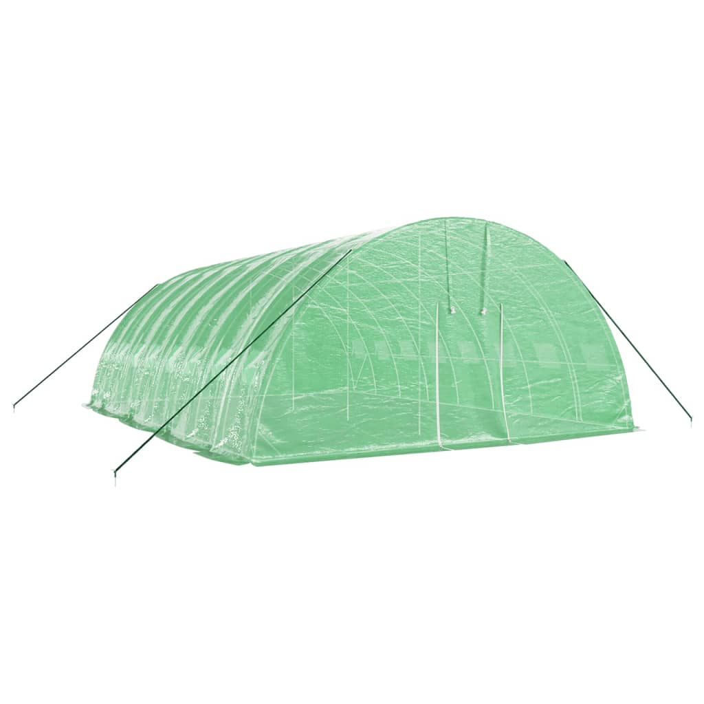 VidaXL Gartengewächshaus mit Stahlrahmen 48 m² 8x6x2,85 m grün