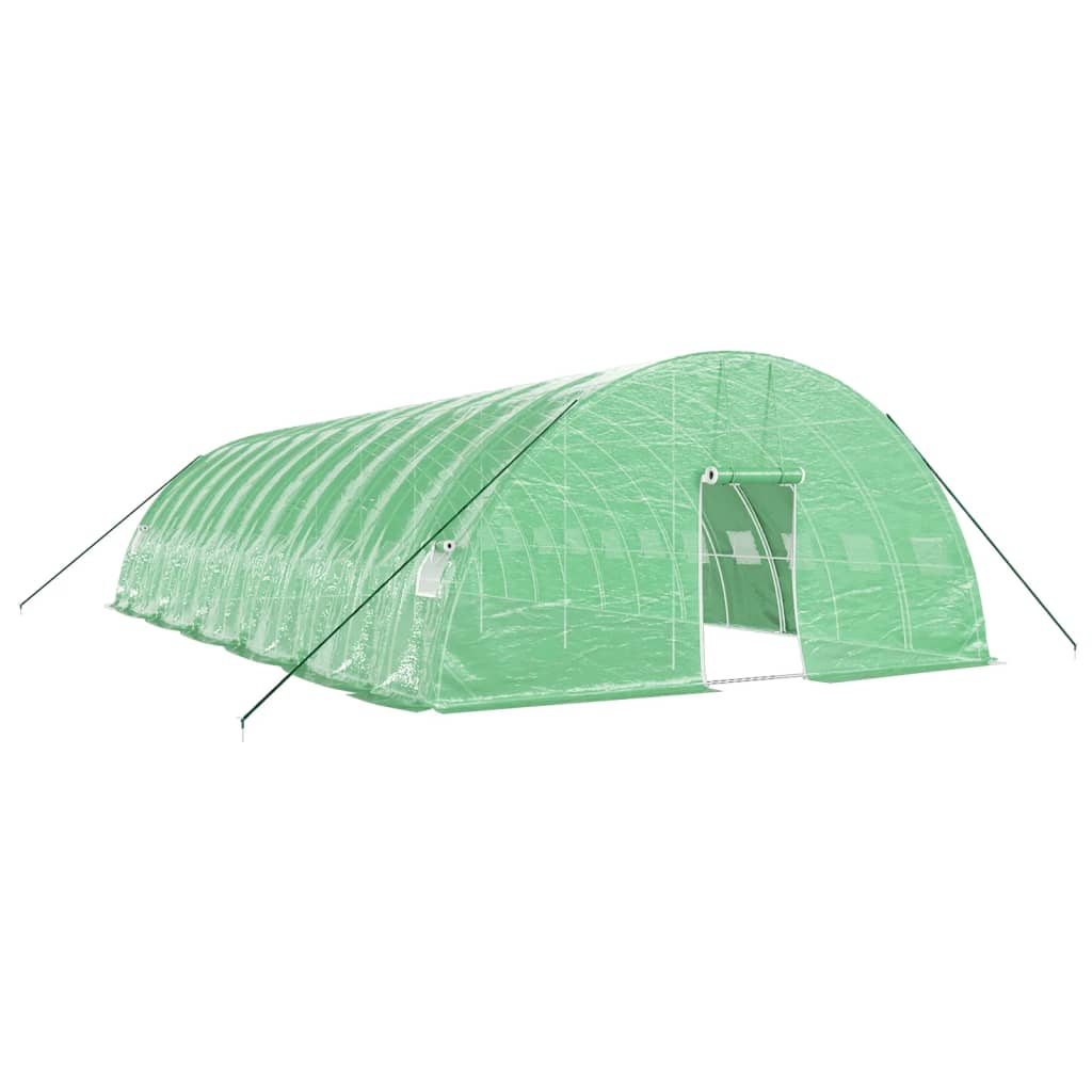 VidaXL Gartengewächshaus mit Stahlrahmen 72 m² 12x6x2,85 m grün