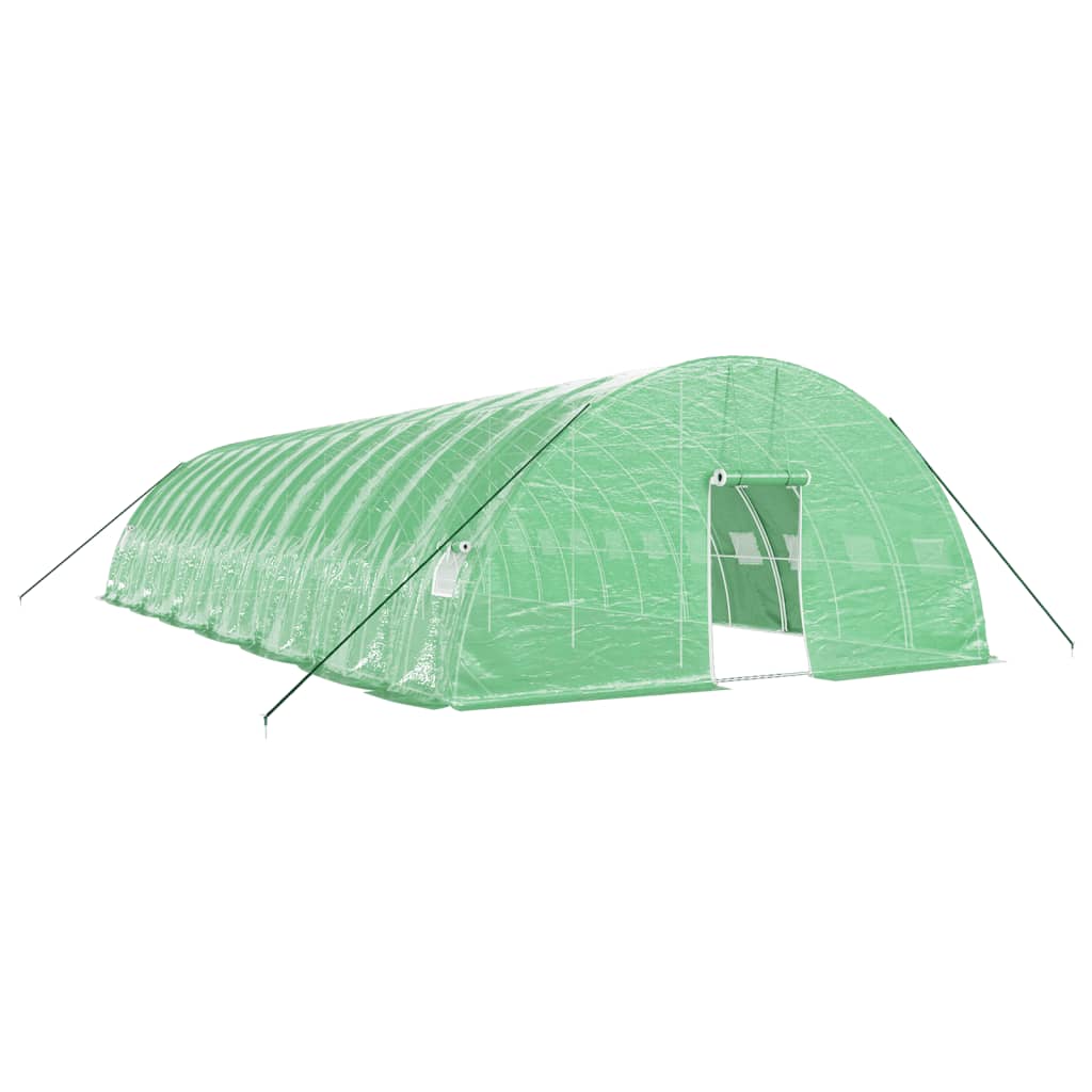 VidaXL Gartengewächshaus mit Stahlrahmen 84 m² 14x6x2,85 m grün