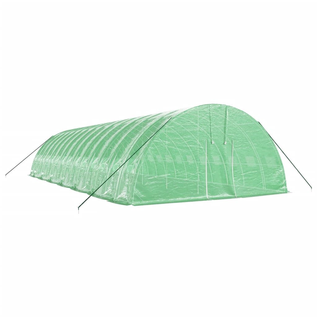 VidaXL Gartengewächshaus mit Stahlrahmen 84 m² 14x6x2,85 m grün