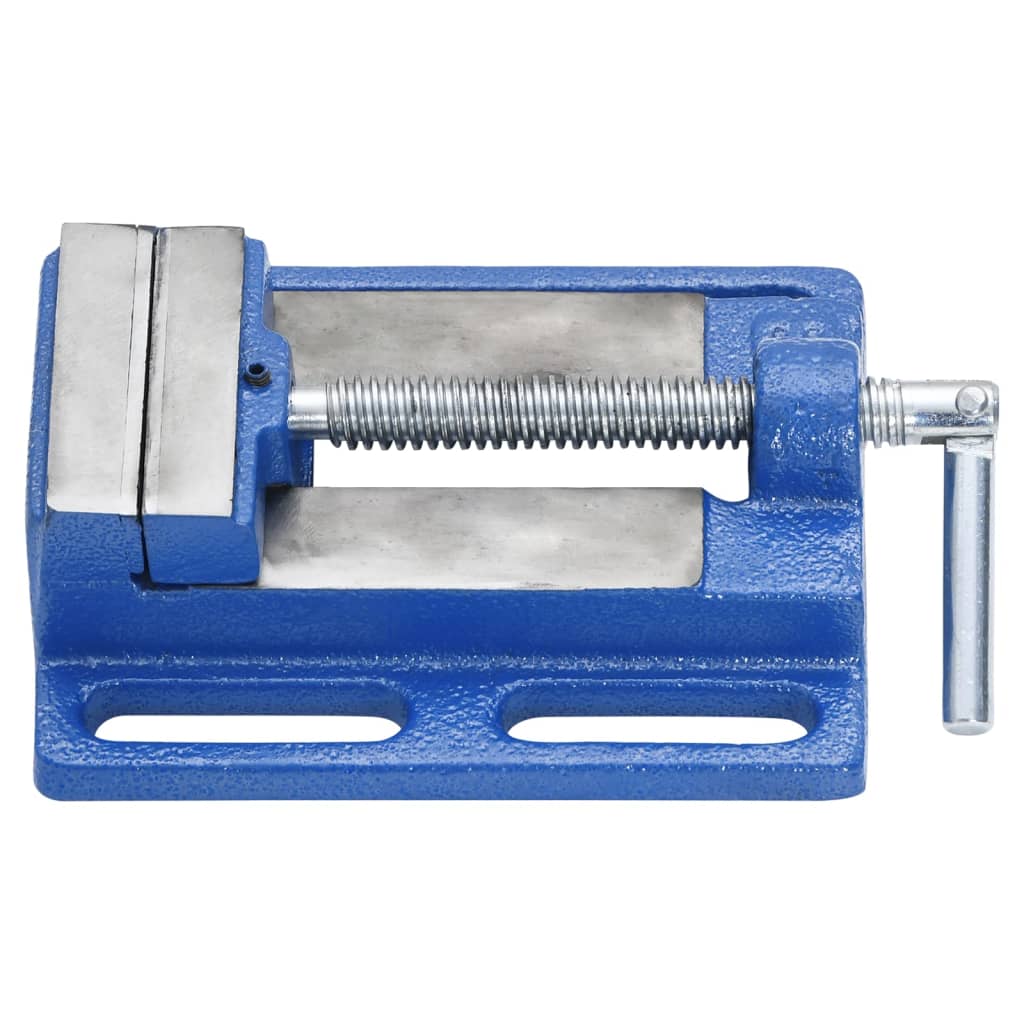 Vidaxx Schraubstock für Säulenbohrmaschine 76 mm Gusseisen blau