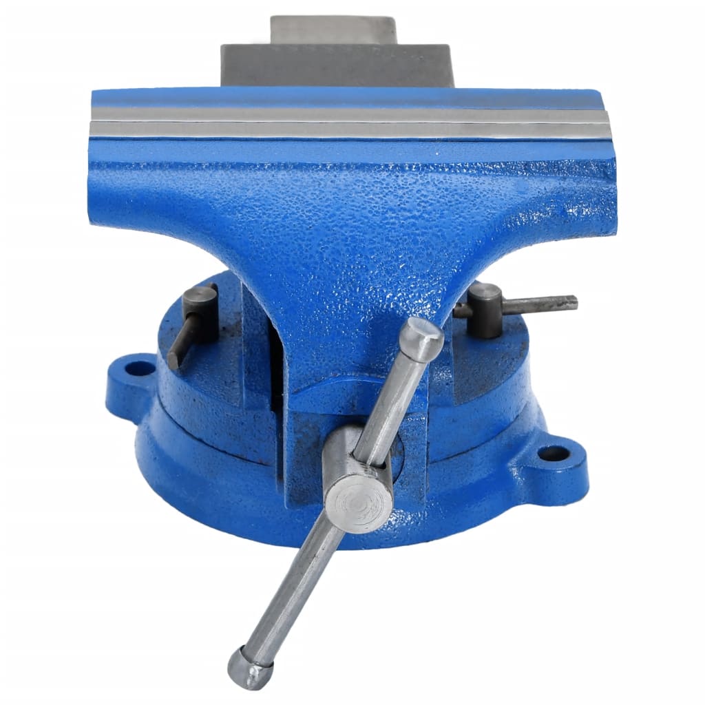 VidaXL Schraubstock 125 mm Gusseisen blau