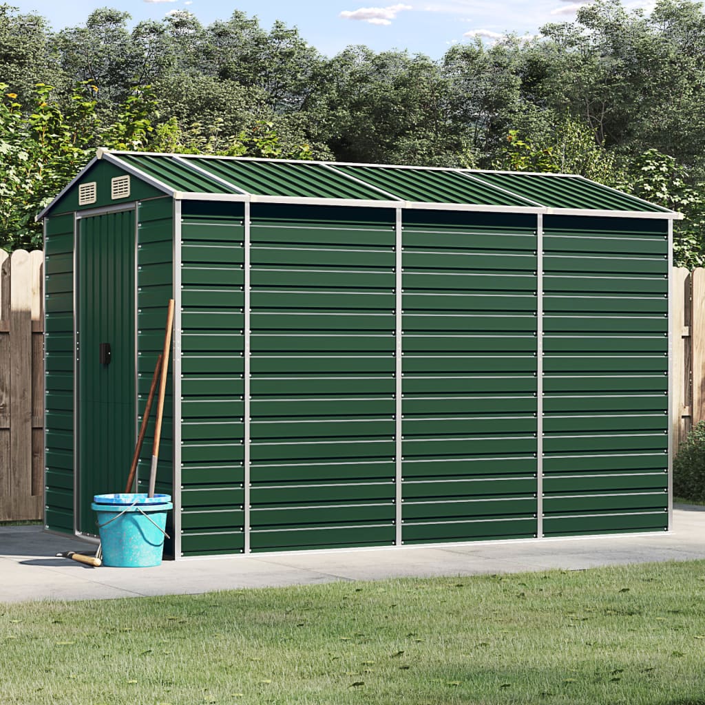 VidaXL Gartenhaus 191x300x198 cm verzinkter Stahl grün